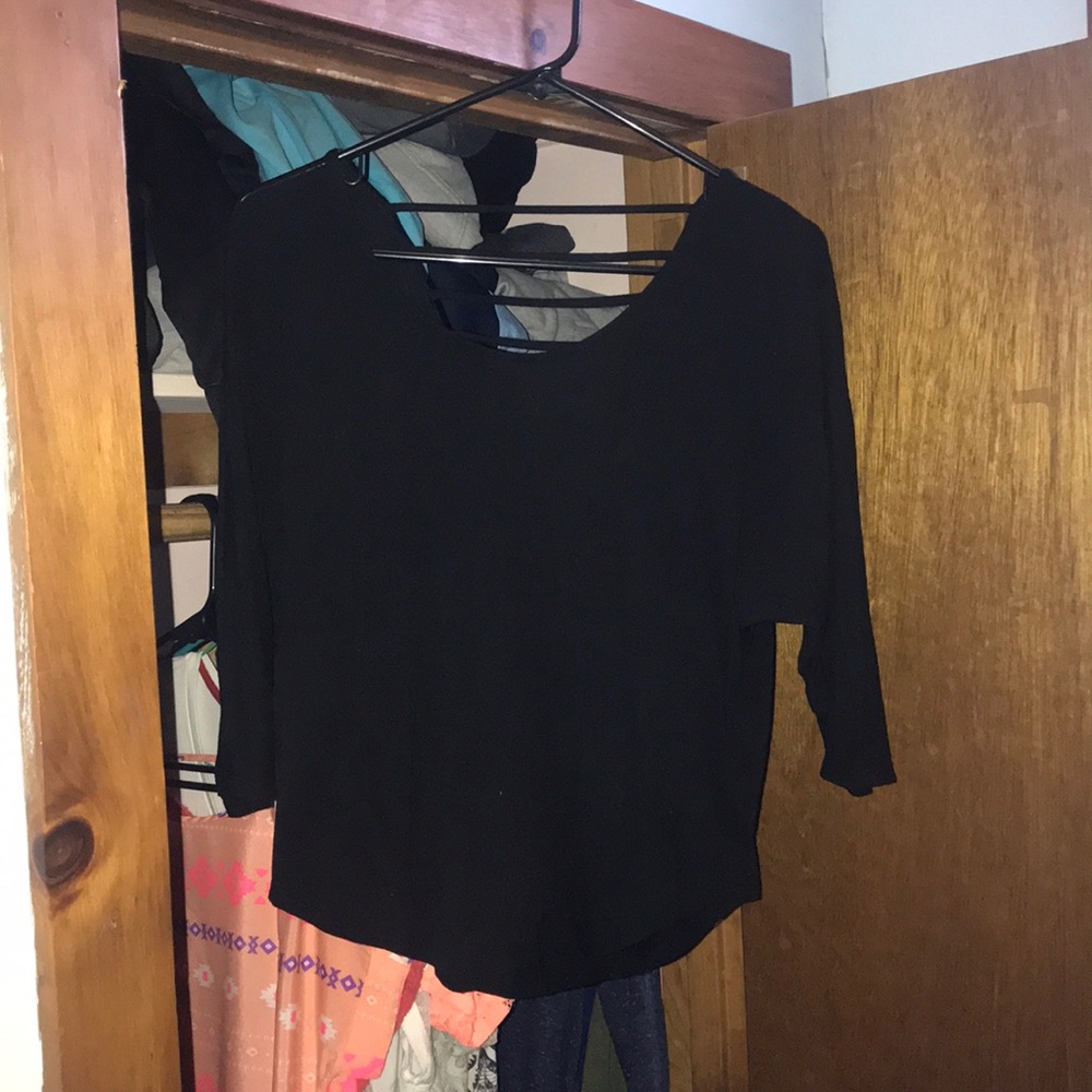 Black three quarter length shirt